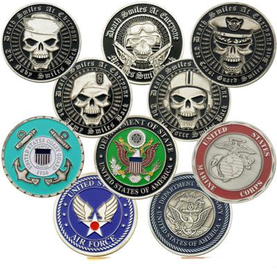 China Around the World United States Army Soft Enamel Challenge Coin Collection Gift for Soldiers for sale