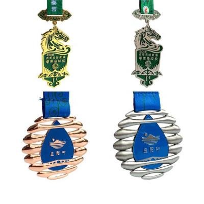 China Around The World Custom Gold Award Cheap Blanks For Medals With Rope for sale