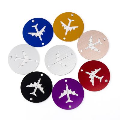 China Wholesale Souvenir Aluminum Alloy Metal Travel Airplane Luggage Tag With ID Card for sale