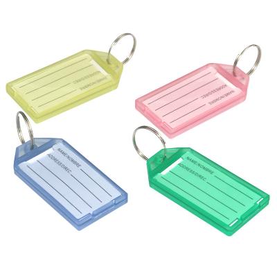 China Wholesale Clear Plastic Souvenir Key Indicator ID Name Tag With Key Chain for sale