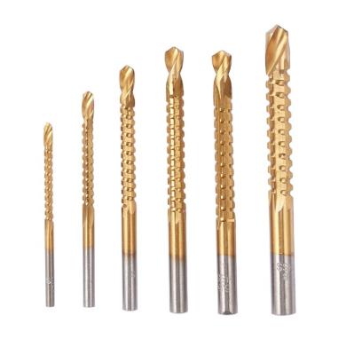 China Discount Price 6pcs 3-8mm 1mm-2mm Tips Factory Supply 4241Serrated Steel High Speed ​​Woodworking Twist Drill for sale