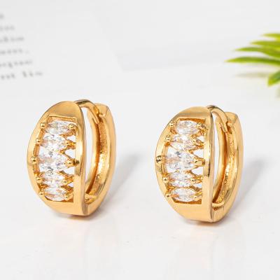 China JH FASHION Luxury Flower Full Zircon Micro Paved Wedding Jewelry Fashion Statement Bridal Earrings For Women African Wedding for sale