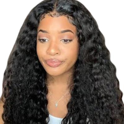 China Loose Deep Raw Cambodian Curly Virgin 13*4 Deep Loose Preplucked Bleached Knots Hair Lace Wig for sale