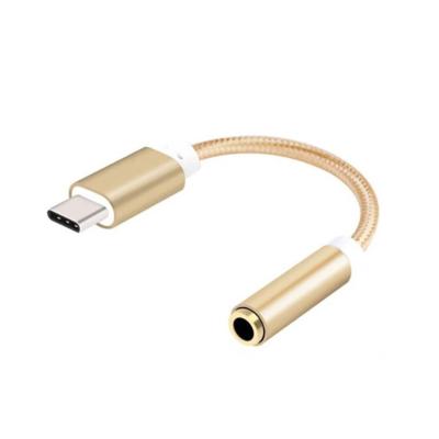 China Music Type-C Direct to 3.5mm Earphone Jack Adapter Connector Type-C to AUX Cable. AUX audio female. 3.5mm for sale