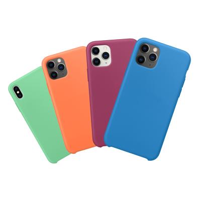 China Multi Colors Original Silicone Hot Selling Liquid Case For Iphone Luxury Rubber Food Grade Silicone Phone Cover for sale