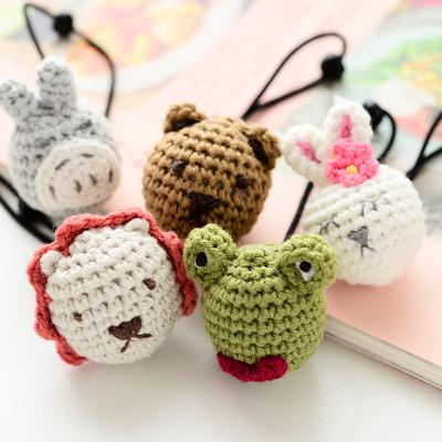 China Cute Round Decoration Cartoon Animal Pendant / Hair Ties Handmade Crochet Knit DIY Accessory Parts for sale