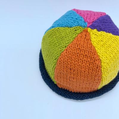 China COMMON Iridescent Beanie Bowler Soft Breathable Handmade Knitted Leather Hat Suitable For Adults And Children for sale