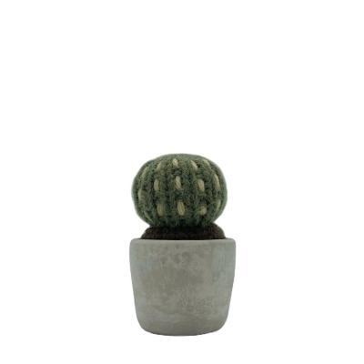 China 2022 original wholesale custom handmade crochet cactus plant toy home decoration dresser support for sale