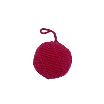 China Decoration Christmas Tree Holiday Party Wedding Home Decoration Props Handmade Knit Hanging Ball for sale