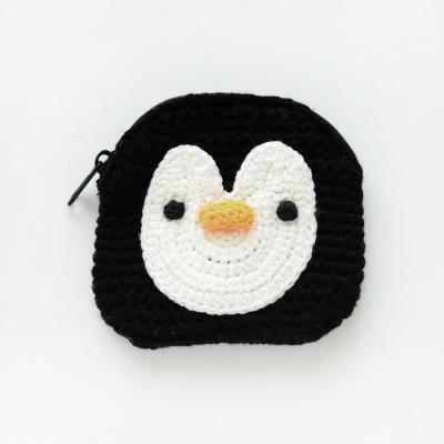 China Factory direct sales cartoon coin convenient animal purse Amigurumi handmade crochet knit small change card for sale