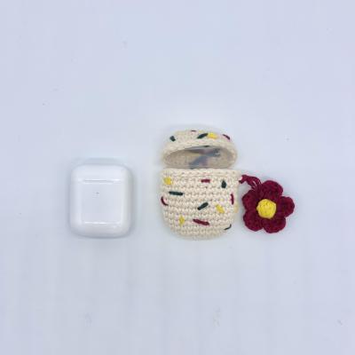 China Convenient Cute Animal Earphone Accessories For Airpods Plush Anti Lost Handmade Knitted Cover Device for sale