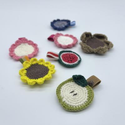 China Handmade Knitted Protective Airtag Case Fall Protective Fruit Flower Styles Anti-fall for sale