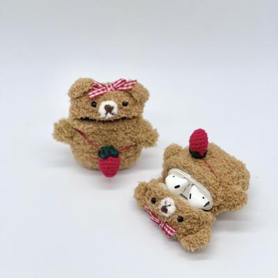 China Cartoon Earphone Cover Device Convenient HANDMADE KNITTED Dustproof Shockproof Shockproof For Airplads for sale