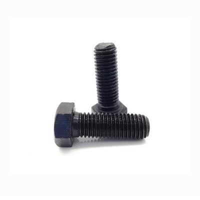 China Hot Sale DIN933 931 Steel Black Oxide Hex Bolts Grade 8.8 for sale