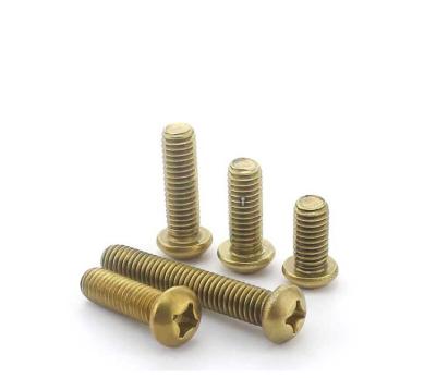 China Pan Yellow Brass Pan Din7985 Head Phillips Copper Machine Screw for sale