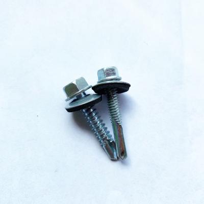 China HEX Metal Galvanized Hex Head With EPDM Gasket Self Drilling Screw for sale