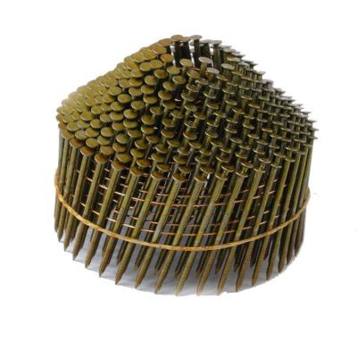 China Flat Hardware Common Galvanized Iron Roof Steel Coil Nail Roofing Wire Nails For Nail Gan for sale