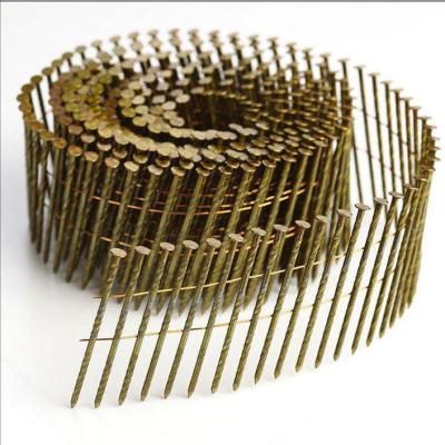 China Q195 Q235 Flat Steel Galvanized Bulk Assembled Smooth Leg Wire Coil Nails for sale