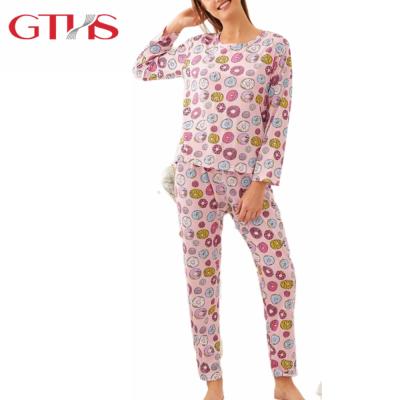 China QUICK DRY Floral Sleeve Single Color Fleece Lightweight Polyester Shorts 2 Piece Pajama Shorts Set for sale