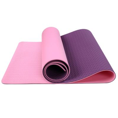 China Yoga Mat Manufacturer Anti Slip Eco Friendly Black Pink Tape Yoga Mat for sale