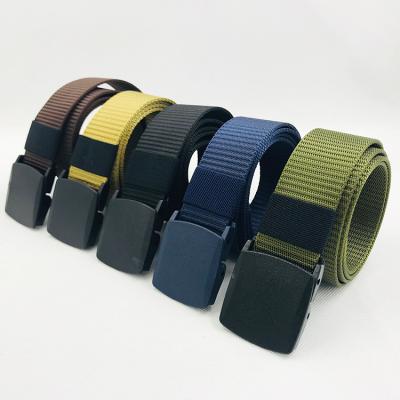 China Custom wholesale fashion woven nylon webbing belt women's belts jeans fabric webbing belt for sale