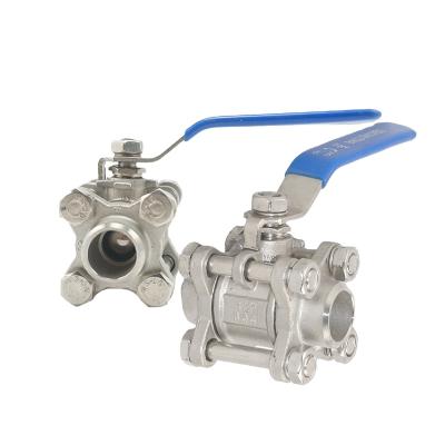 China General Hebei Stainless Steel Cold Water Mixer Valve 3 Way Valve Hot Ball Valve Stainless Steel for sale