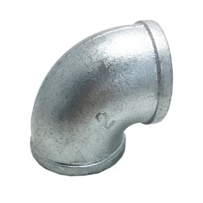 China Heavy Duty Gas GI Pipe Fittings 90 Elbow Malleable Iron Hot Dipped Galvanized Pipe Fitting for sale