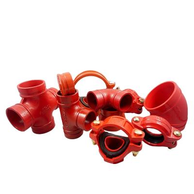 China Suitable for pipe lines connect splined water pipe fitting flange connection malleable iron pipe fittings for sale