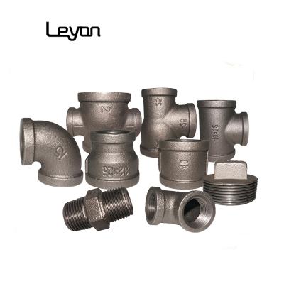 China Suitable for pipe lines connect water pipe fittings pipe fitting tools call malleable iron black pipe fittings for gas / water supply for sale