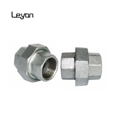 China Electric Galvanized Water Plumbing Fitting Water Connect Malleable Iron Tapered Joint Union for sale