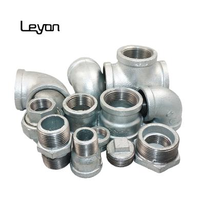 China High Quality White Crossed Water Elbow Fittings ISO 7/1 Street Elbow Iron Tees Reducing Ductile Hexagon Unions Cast Iron CE 92 m/f Elbow for sale