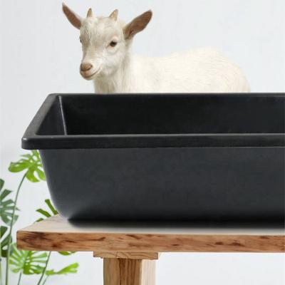 China Durable Goat Feeding Equipment Sheep Feeder Bowl Lamp Sheep Feeding Tray For Plastic Goat Feeder Bowl for sale