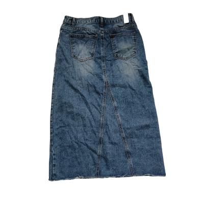 China Denim Supplier Wholesale Mixed Used Clothes Long Denim Second Hand Skirt For Women Per Pack for sale