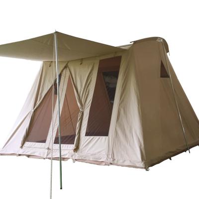 China 300g TC Cotton PU 3000mm Spring Khaki Tent For Outdoor Camping for sale