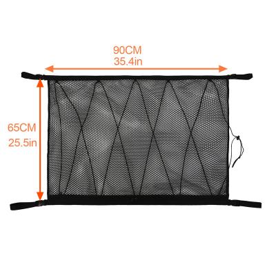 China Eco-friendly Outdoor Camping Adjustable And Washable Elastic Heavy Duty Car Ceiling Mesh Storage Bag for sale