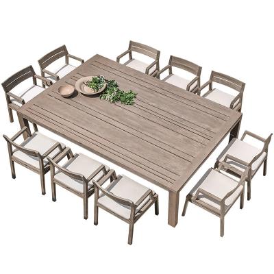 China Modern luxury living outdoor hotel teak chair home teak wood dining table and chairs garden furniture restaurant dining set for sale