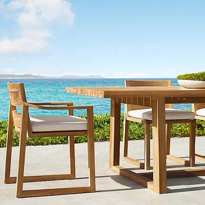 China Modern Solid Teak Wood Patio Dining Table And Chairs Outdoor Garden Hotel Furniture Set Dining Furniture for sale