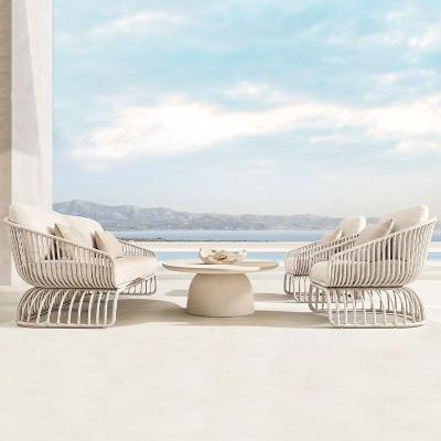 China Contemporary Outdoor Designer and Hired Outdoor Balcony Chair Sofa Chair Leisure Lazy Rattan Lounge Sofa Chair Courtyard Outdoor Single Rattan for sale