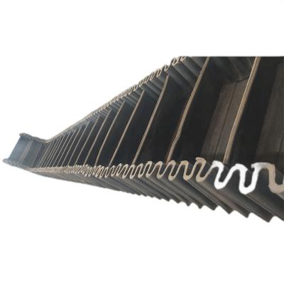 China Quality Assurance Wood Wear Resistant Rubber Conveyor Belt Supplier In China Herringbone Curve Conveyor Belt for sale