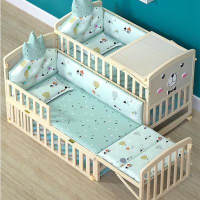 China Modern Baby Bedroom Baby Crib Travel Wooden Baby Crib for sale