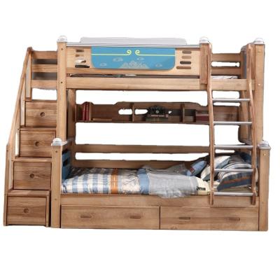 China Bunk Bed Good Quality OEM Kids Bedroom Furniture Sets Double Kids Wooden Bunk Bed Solid Wooden Kids On Sale for sale