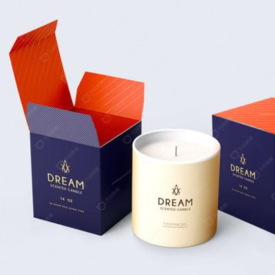 China Anti-Pressure Candle Elegant Scented Gift Box Custom Candle Packaging for sale