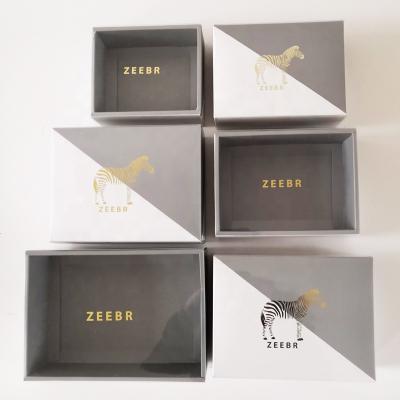 China Handmade Custom Clear PVC Window Sleeve Cardboard Drawer Box With Hot Gold Foil Logo for sale