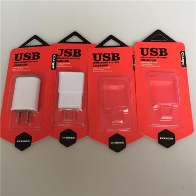 China Handmade Samsung Mobile Phone USB Charger Blister Card Packaging Box for sale