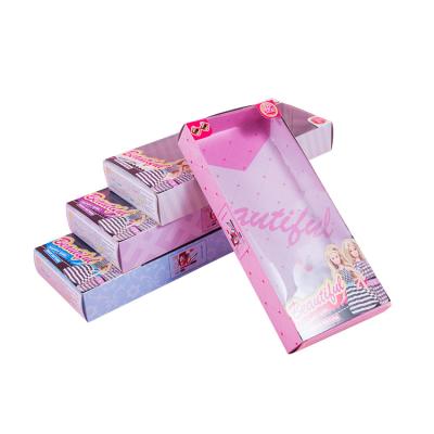 China Recyclable Girl's Toy Packaging Cardboard Doll Gift Paper Box With PVC Window for sale