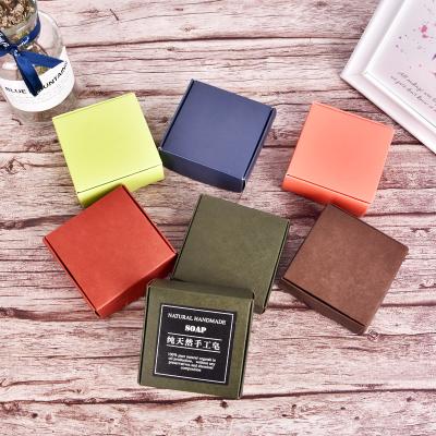 China Recyclable Eco Friendly Colorful Natural Handmade Soap Foldable White Paper Cardboard Boxes for sale