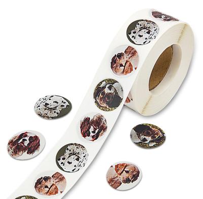 China Waterproof Custom Printed Vinyl Roll Adhesive Sticker Round Label for sale