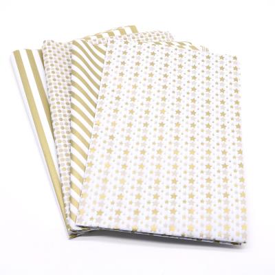 China Recycled Materials Birthday Party Gold Decorative Silver Stars Stripes Polka Dots Gift Wrapping Tissue Paper for sale