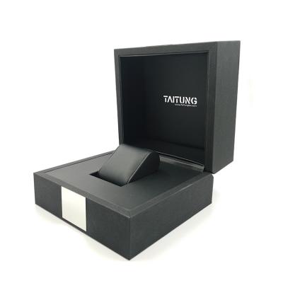 China Watches Storage Box Design New Customized Black Leather Pe Biodegradable Watches Storage Box for sale