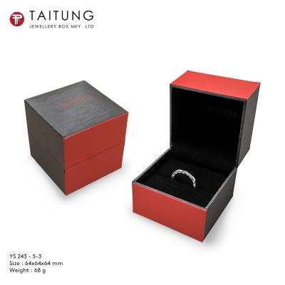 China Viable Custom Luxury Jewelry Plastic Ring Box Foam Insert With Hinge For Custom Box Packaging for sale